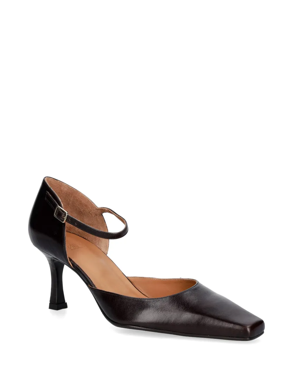 BILLI BI square-toe buckle-fastening pumps Bruin