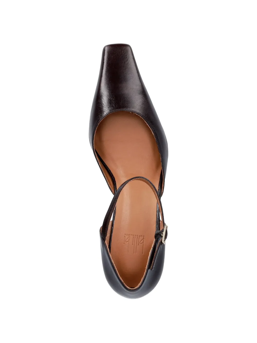 BILLI BI square-toe buckle-fastening pumps Bruin