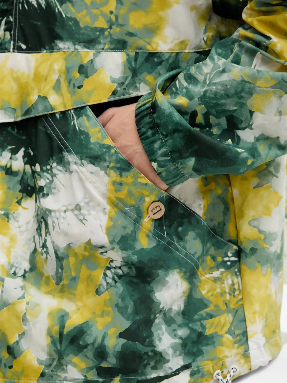 Columbia Acker Rock jack met capuchon en tie-dye print Groen
