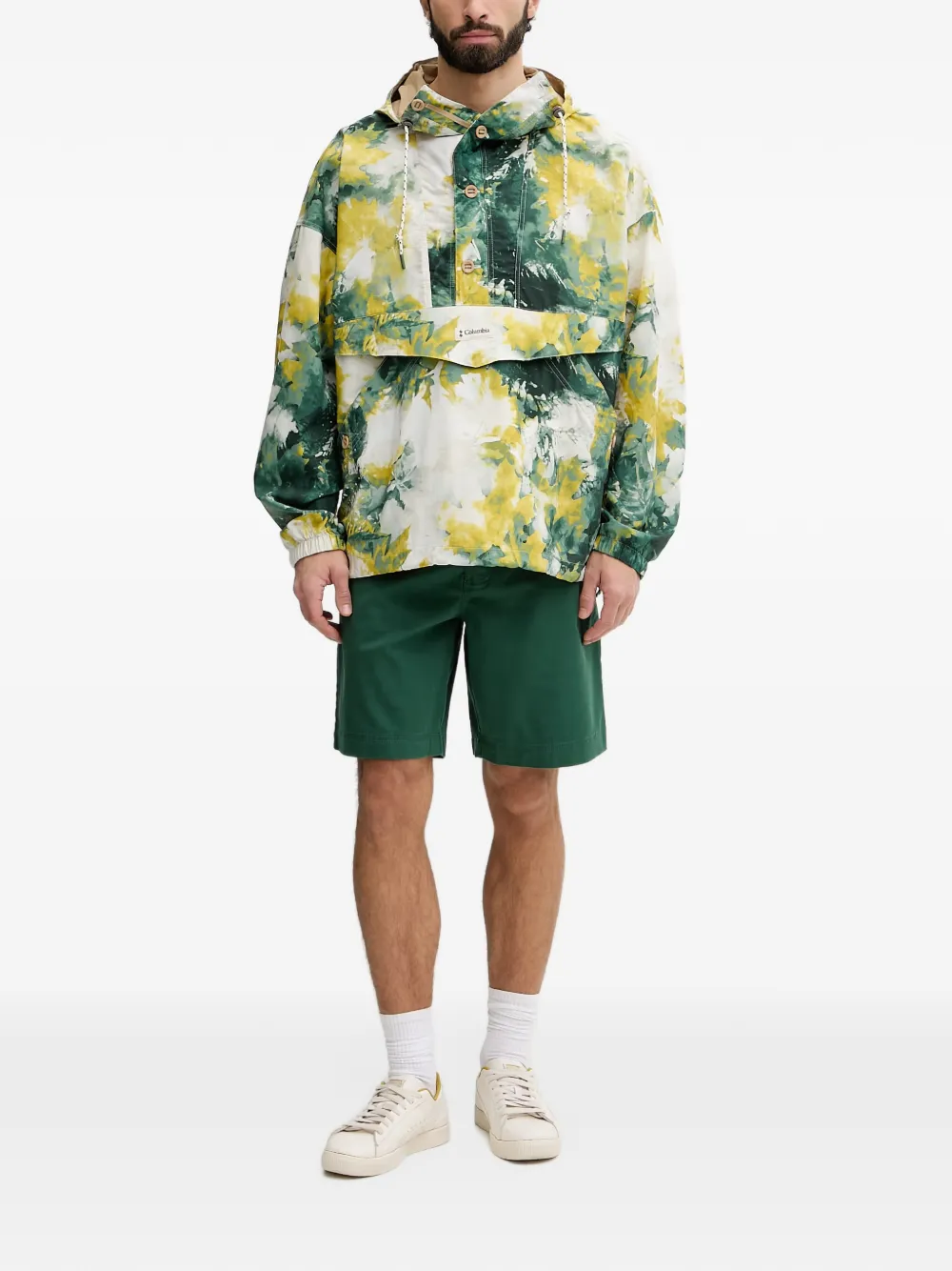 Columbia Acker Rock jack met capuchon en tie-dye print Groen