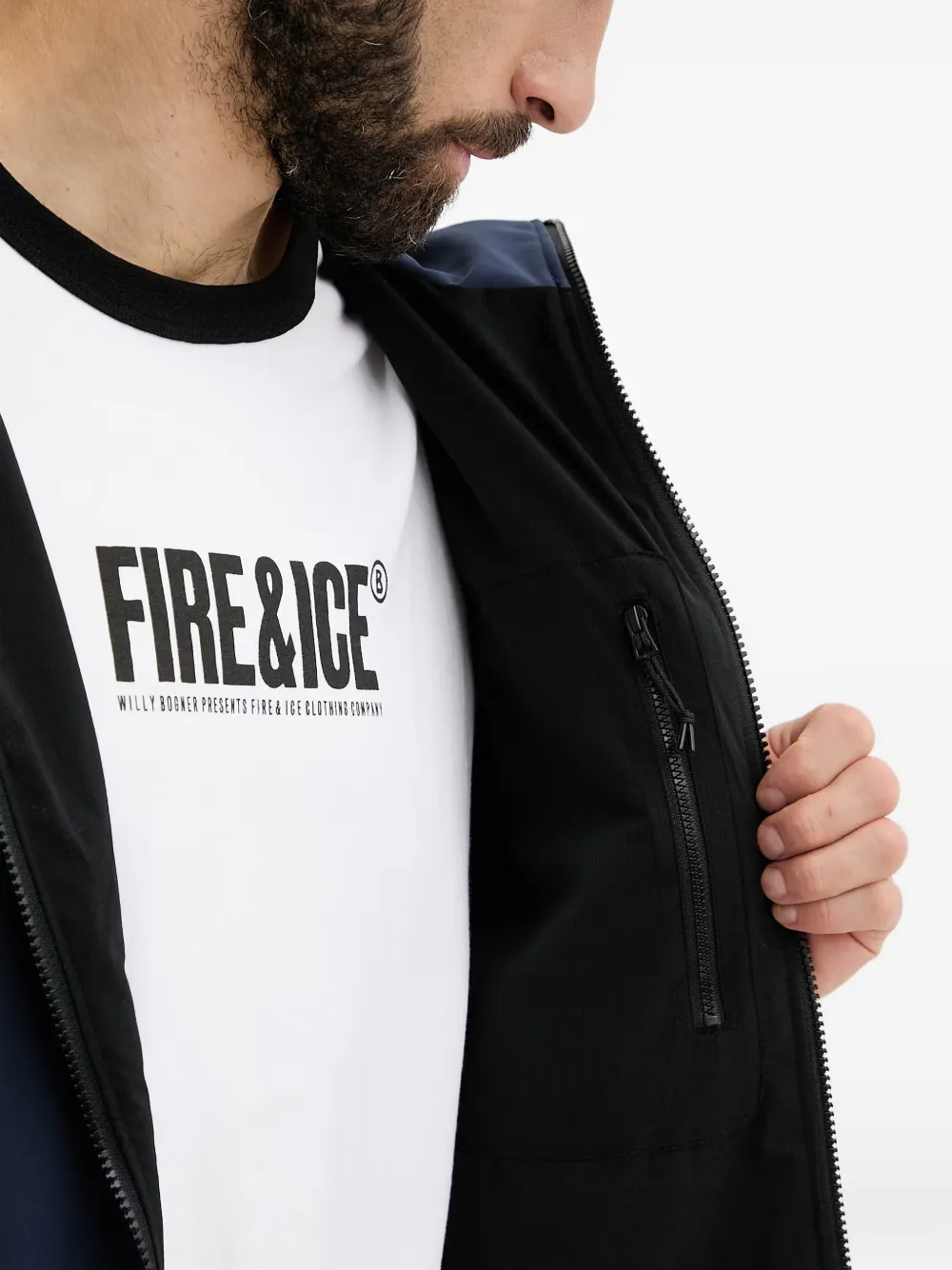 BOGNER FIRE+ICE Gilmar2 jack met capuchon en raglan mouwen Blauw