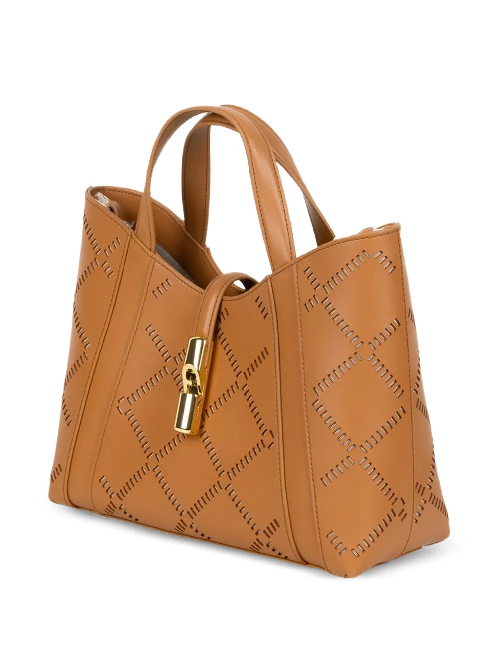 Furla Kleine Goccia shopper met geperforeerde details Beige