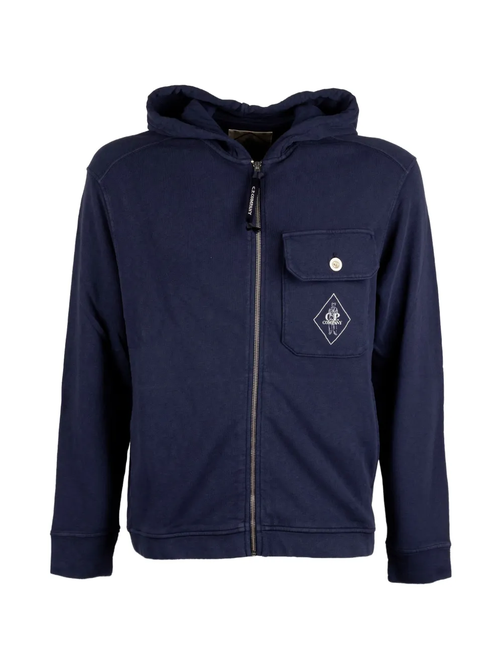 C.P. Company Malfilè hooded zip-fastening sweatshirt - Blue
