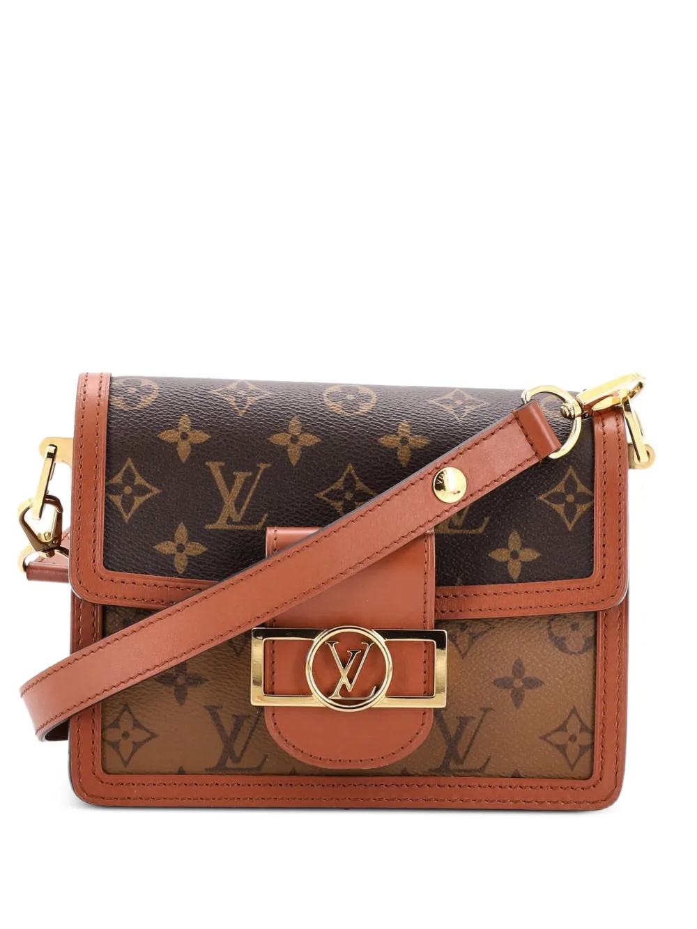 Louis Vuitton Pre-Owned Dauphine Shoulder Bag Reverse Monogram Canvas Mini crossbody bag - Braun