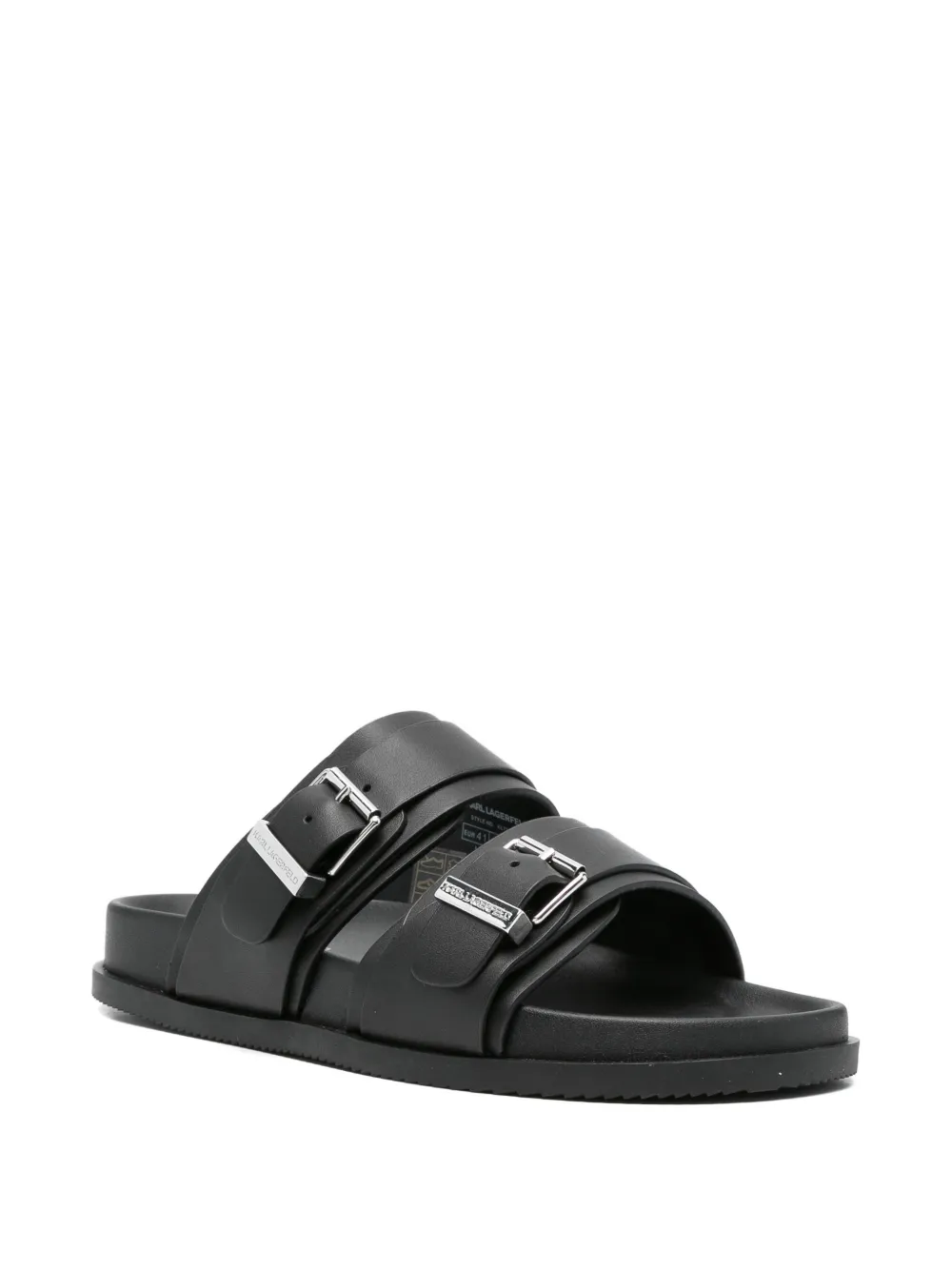 Karl Lagerfeld Kaden double-buckle sandals Zwart