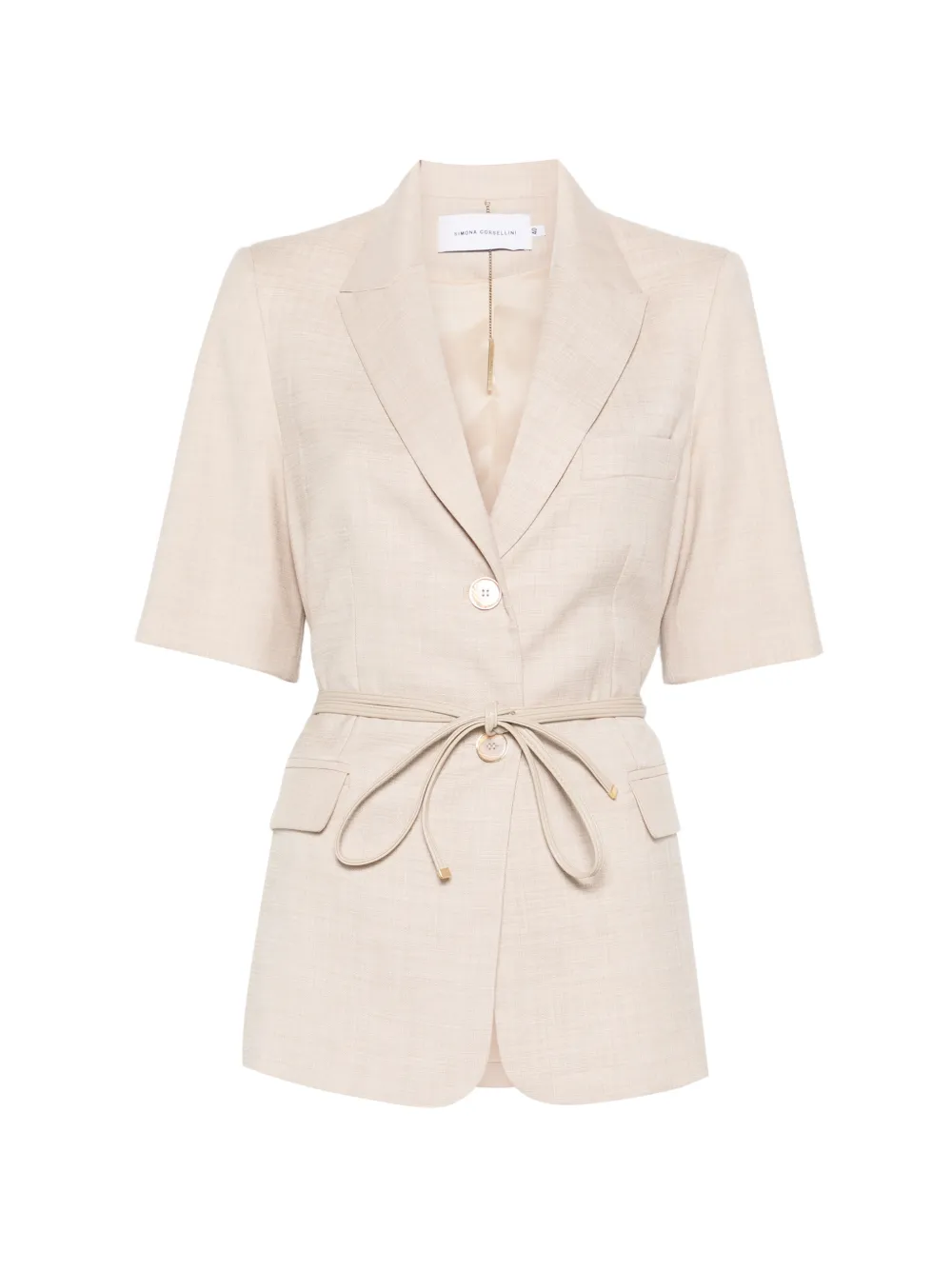 SIMONA CORSELLINI single-breasted blazer - Toni neutri