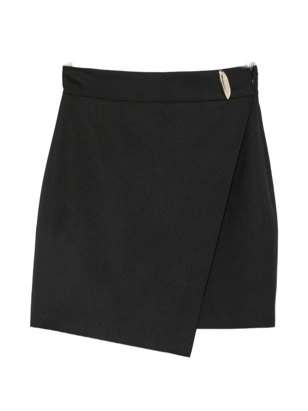 SIMONA CORSELLINI wrap-style asymmetric-hem mini skirt - Nero