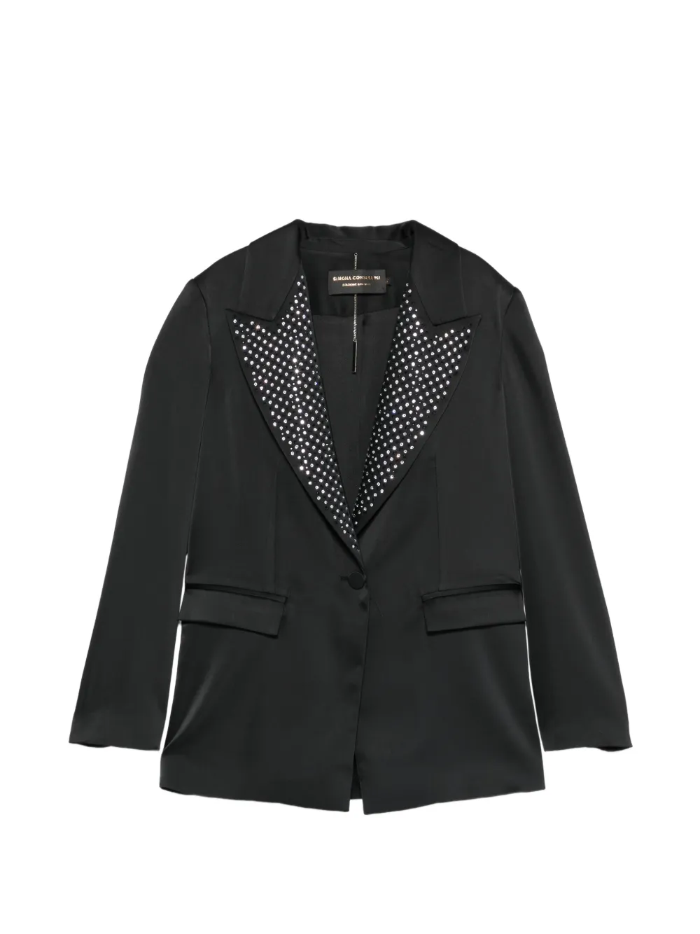 SIMONA CORSELLINI crystal-embellishment blazer - Nero