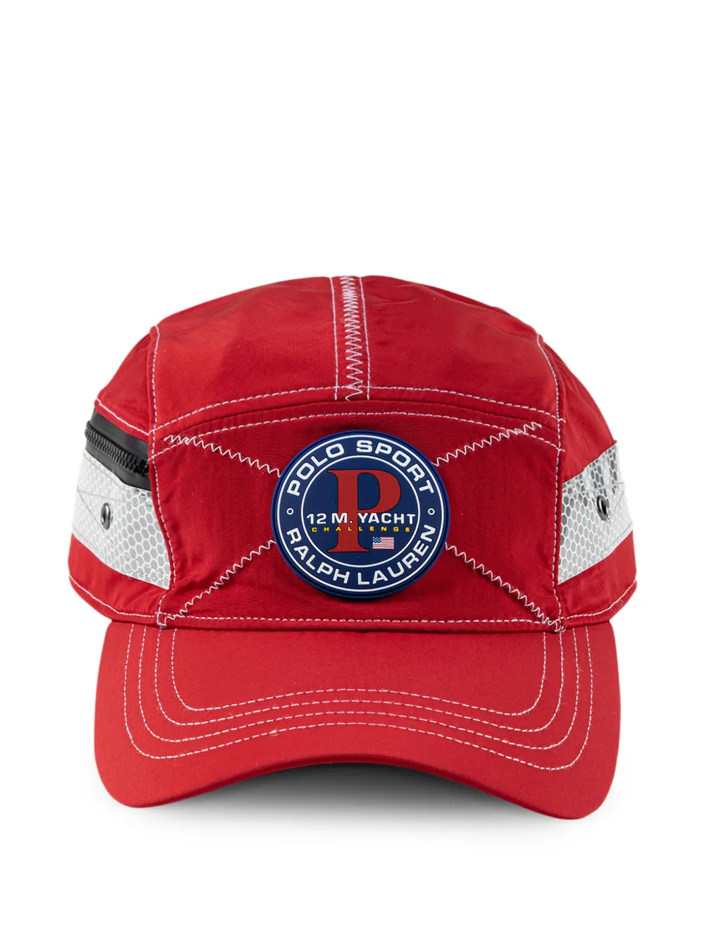 Polo Ralph Lauren Yacht Challenge logo-patch baseball hats - Rosso