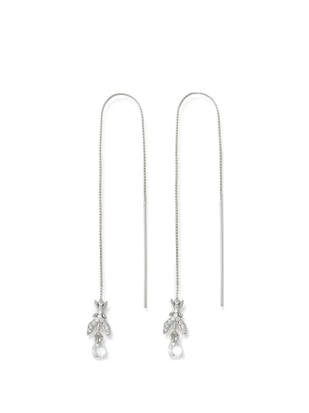 Patrizia Pepe Orecchini Fly con cristalli - Argento