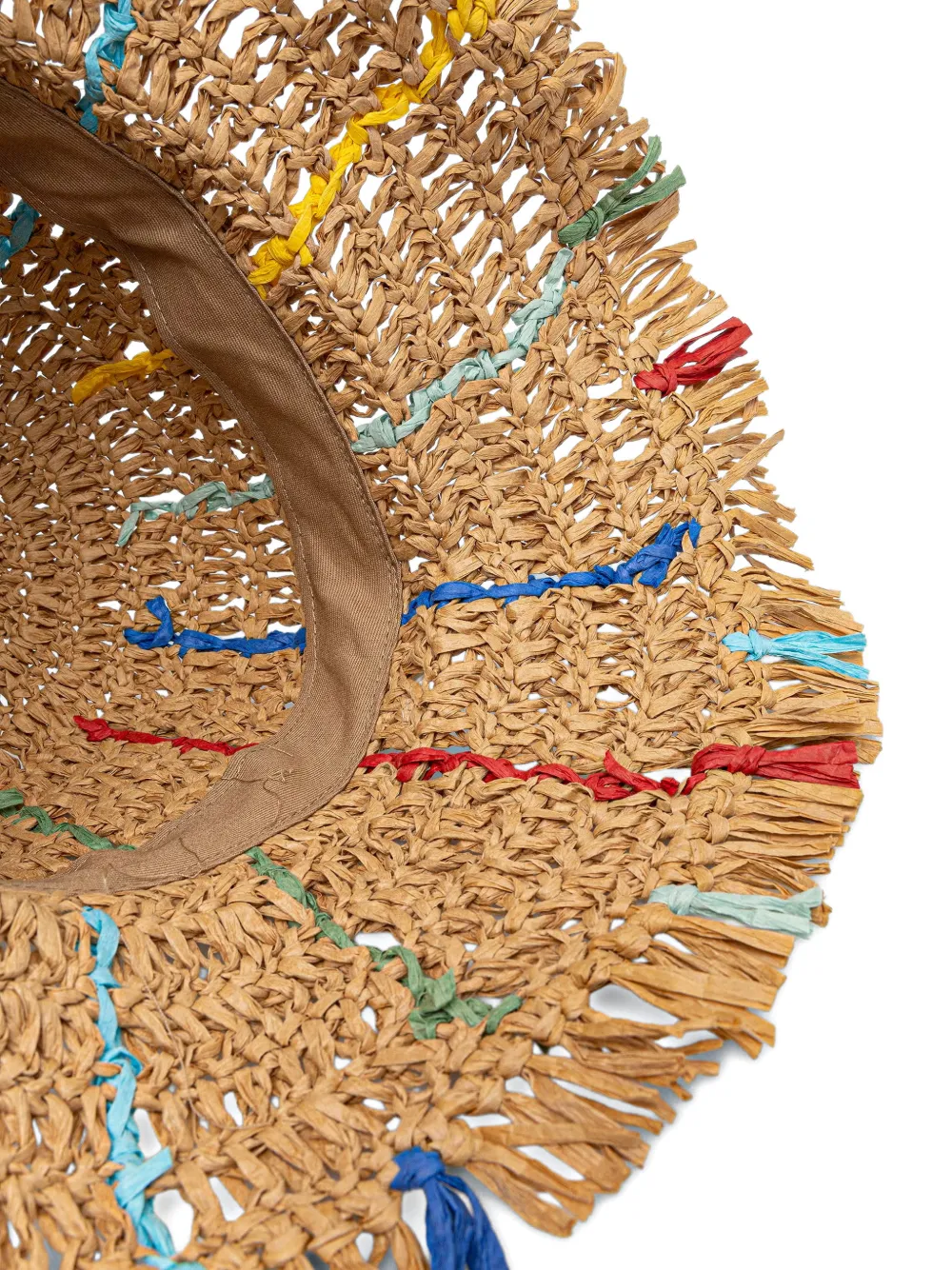 Patrizia Pepe Hoed met logo-plakkaat en franje Beige