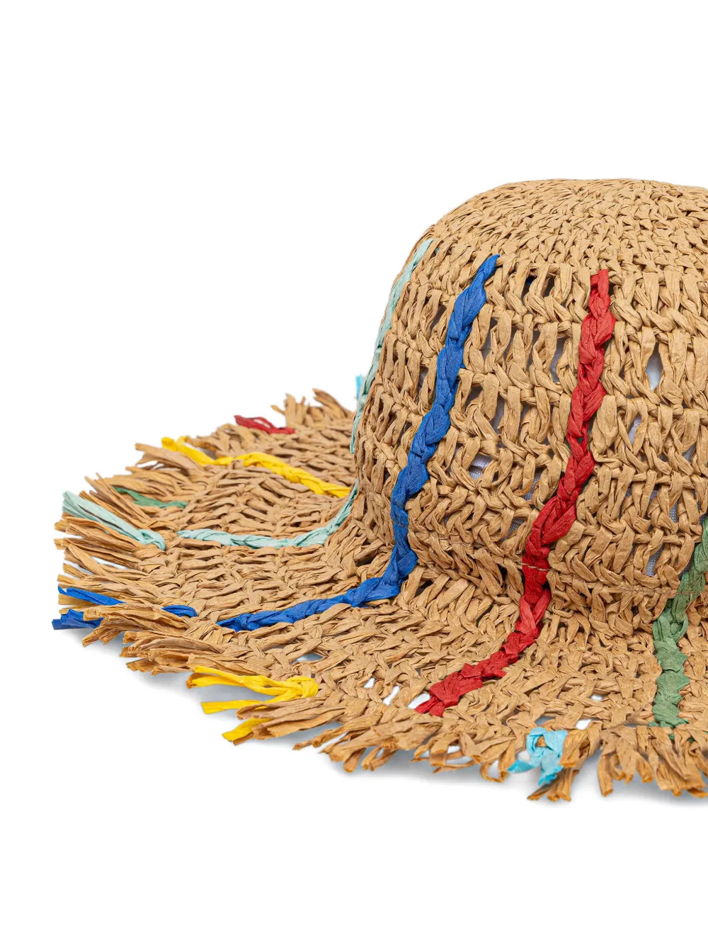 Patrizia Pepe Hoed met logo-plakkaat en franje Beige