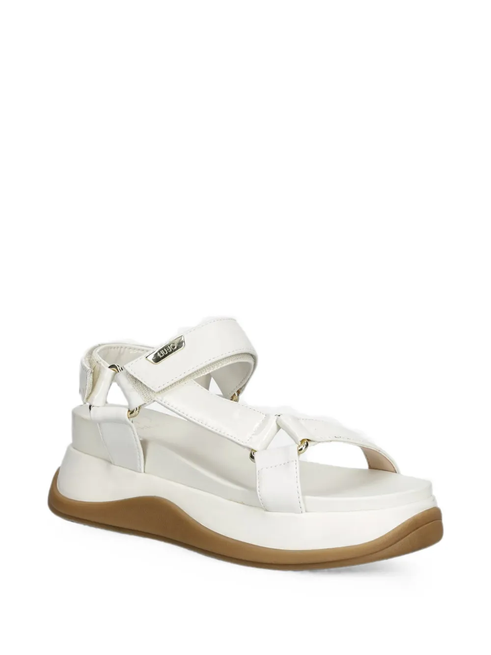 LIU JO touch-strap platform sandals Wit