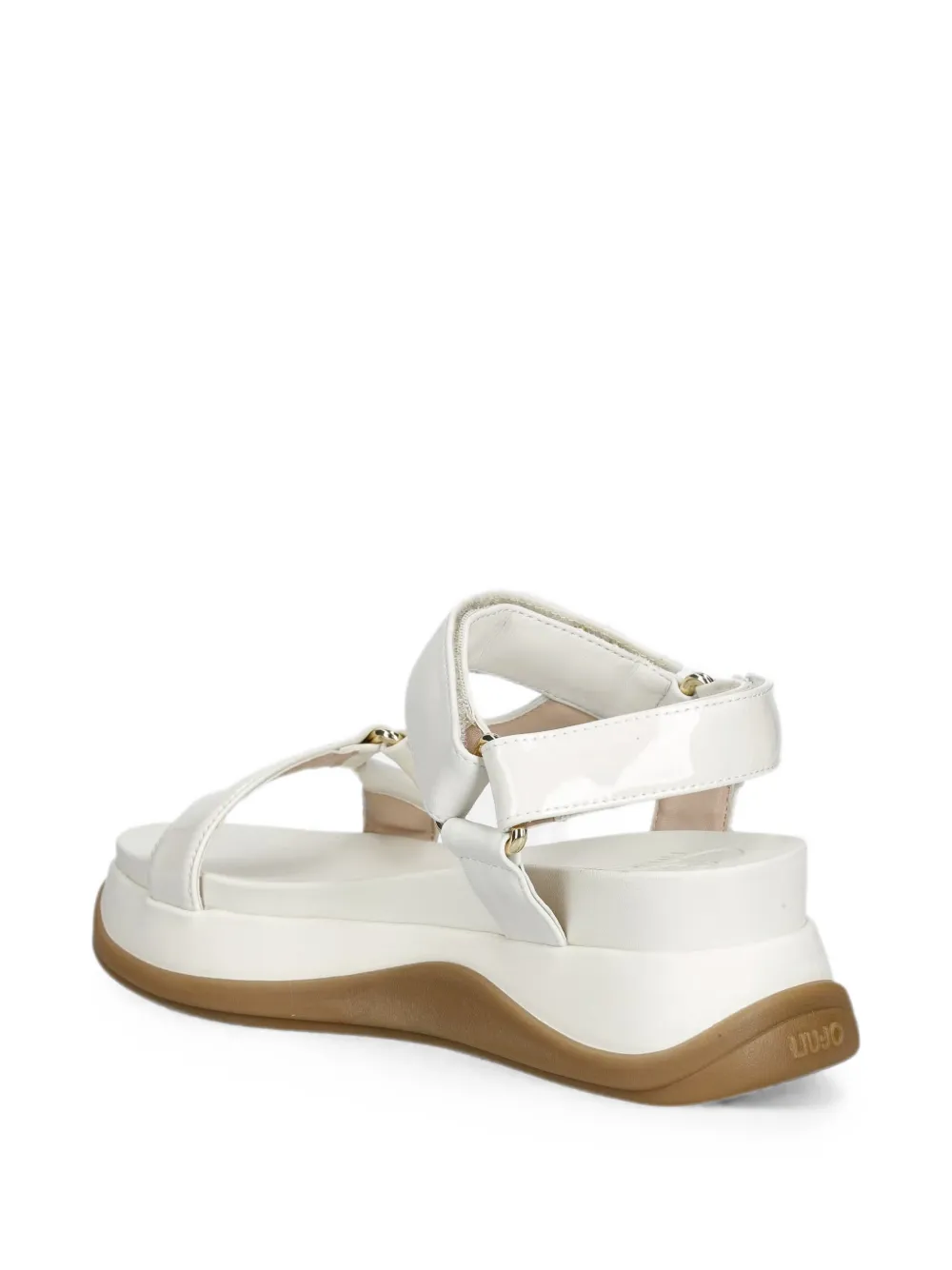 LIU JO touch-strap platform sandals Wit