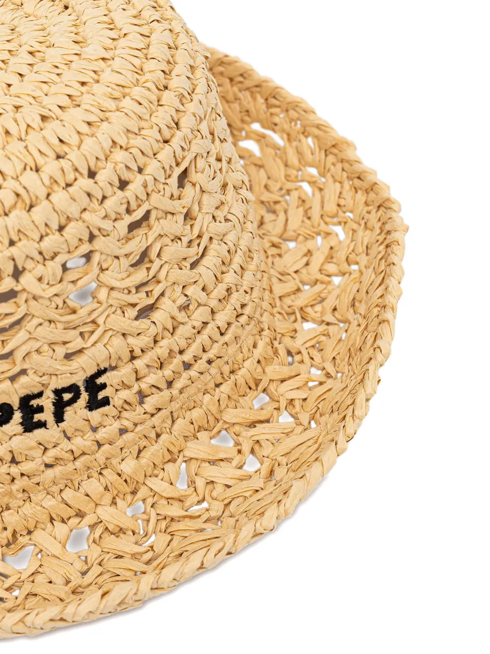 Patrizia Pepe Vissershoed met geborduurd logo Beige