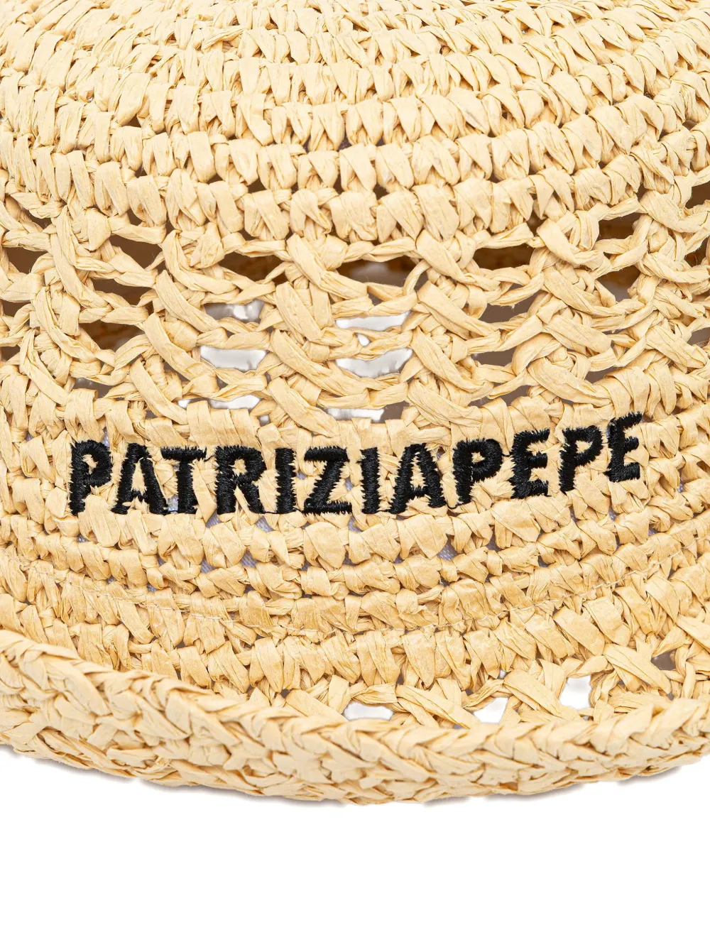 Patrizia Pepe Vissershoed met geborduurd logo Beige