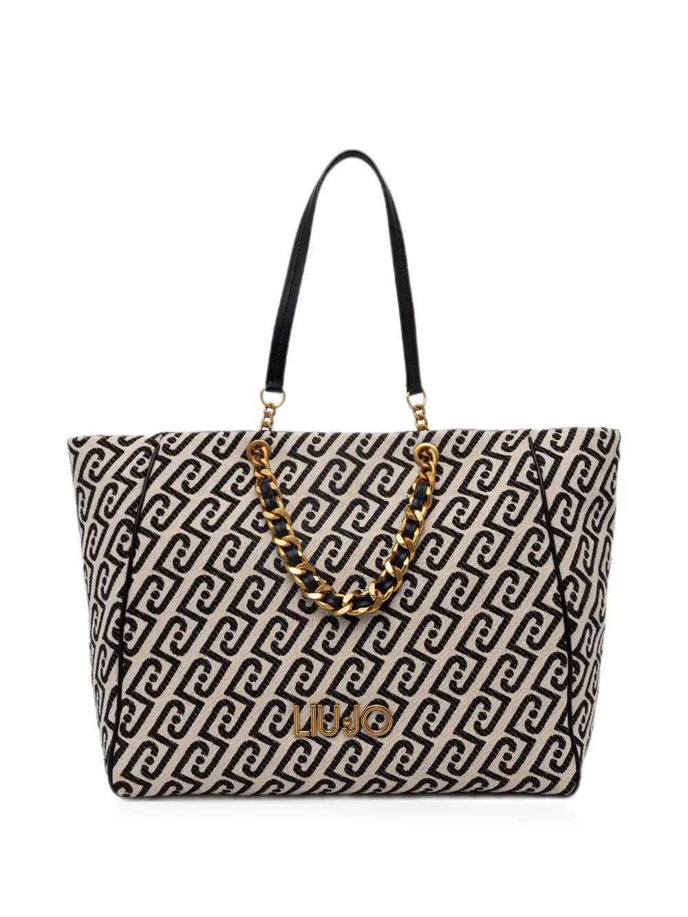 LIU JO Shopper aus Monogramm-Jacquard - Nude