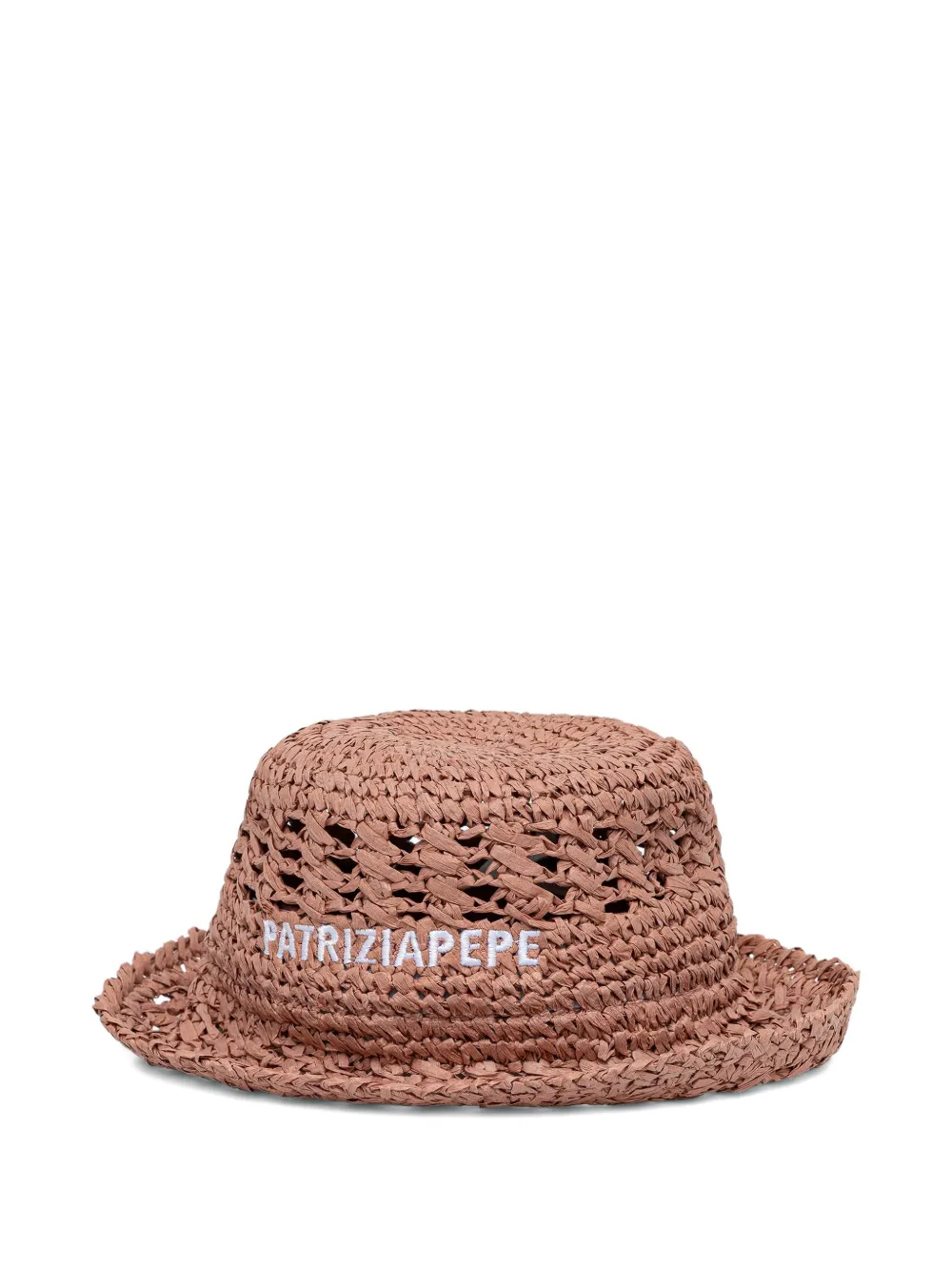 Patrizia Pepe logo-embroidered bucket hat - Marrone