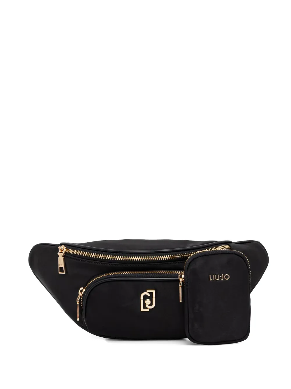 LIU JO logo-plaque belt bag - Nero