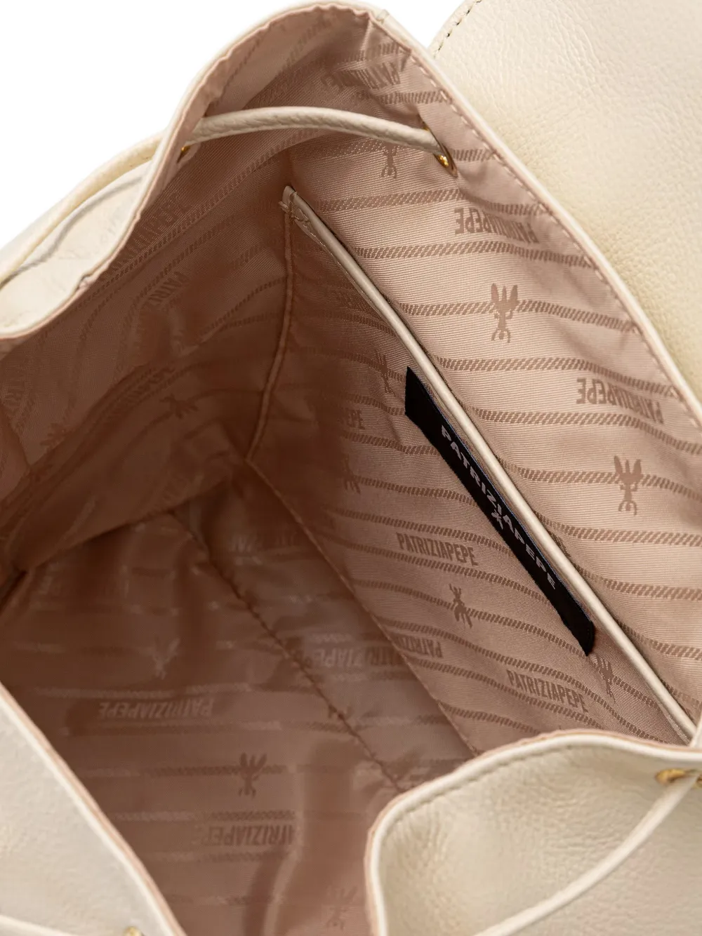 Patrizia Pepe Fly leren rugzak Beige