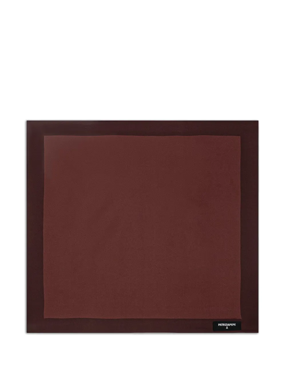 Patrizia Pepe logo-patch square scarf - Marrone