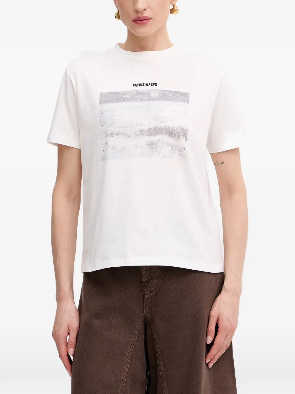 Patrizia Pepe T-shirt con stampa - Bianco