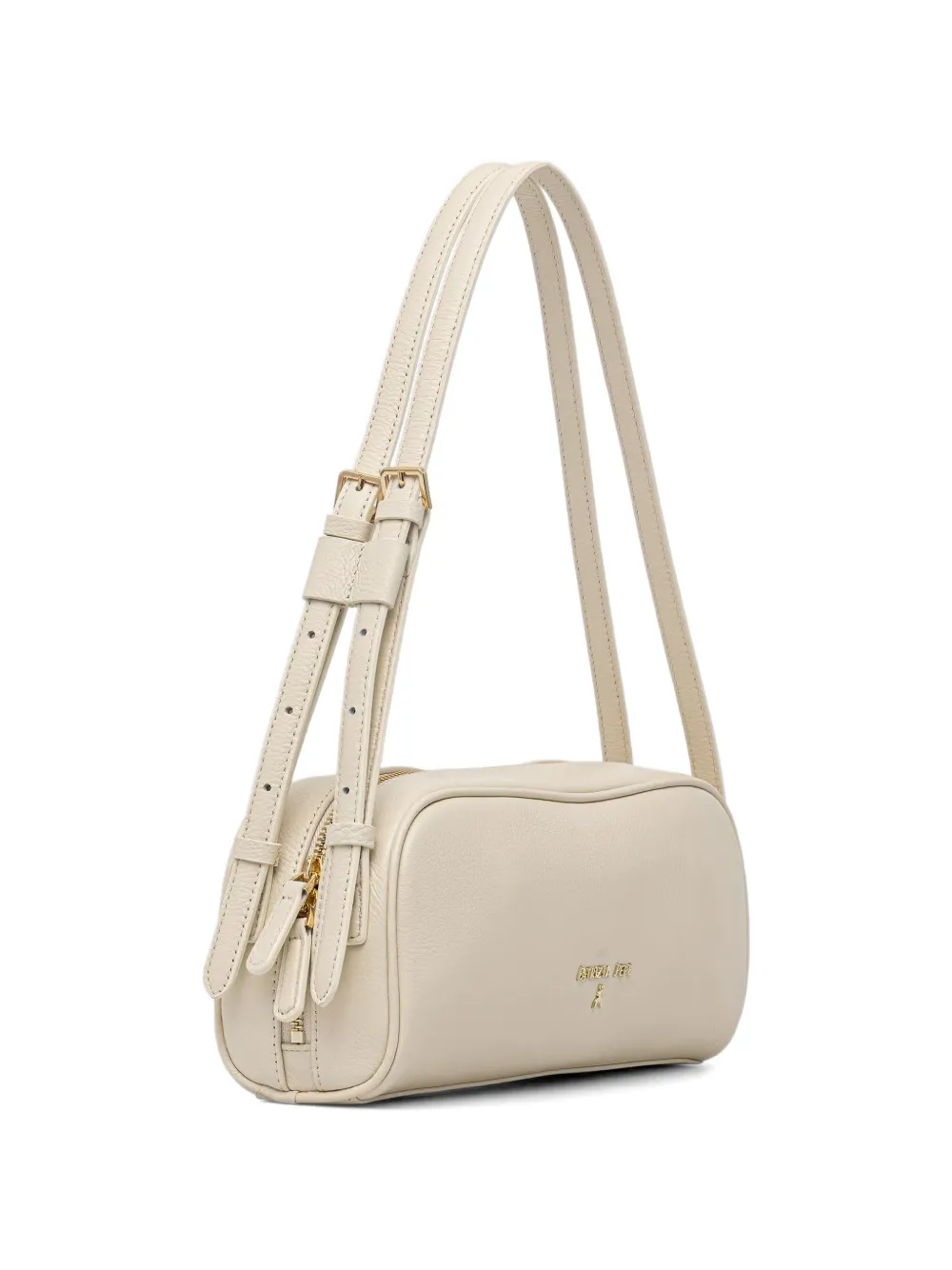 Patrizia Pepe Shopper met logoplakkaat Beige