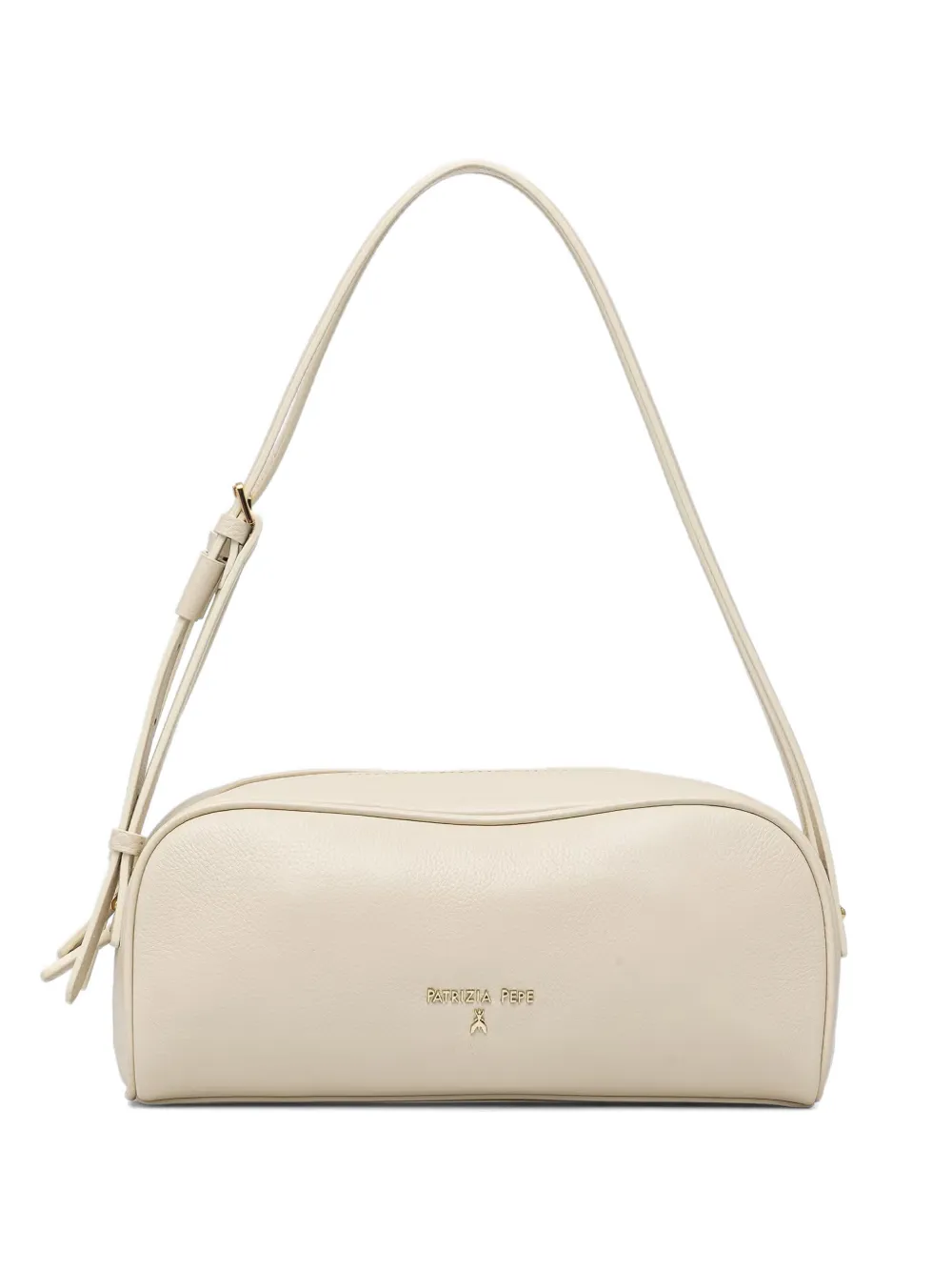 Patrizia Pepe logo-plaque leather tote bag - Neutrals