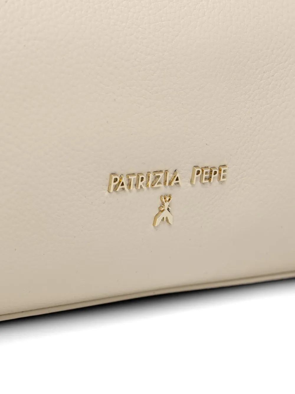 Patrizia Pepe Shopper met logoplakkaat Beige