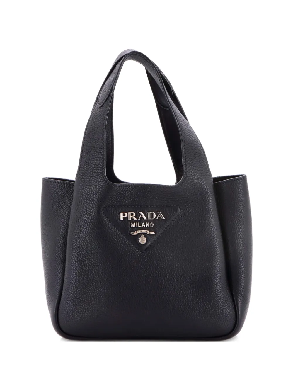 Prada Pre-Owned Flou Dynamique Open Tote Vitello Daino Mini shoulder bag - Nero