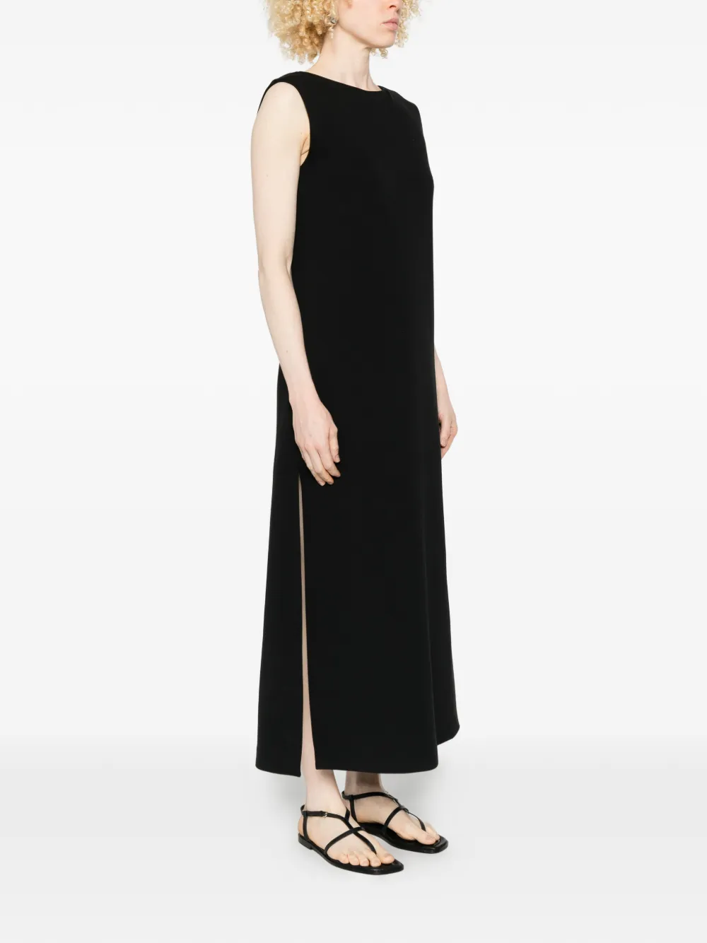 'S Max Mara Pepli maxi-jurk Zwart