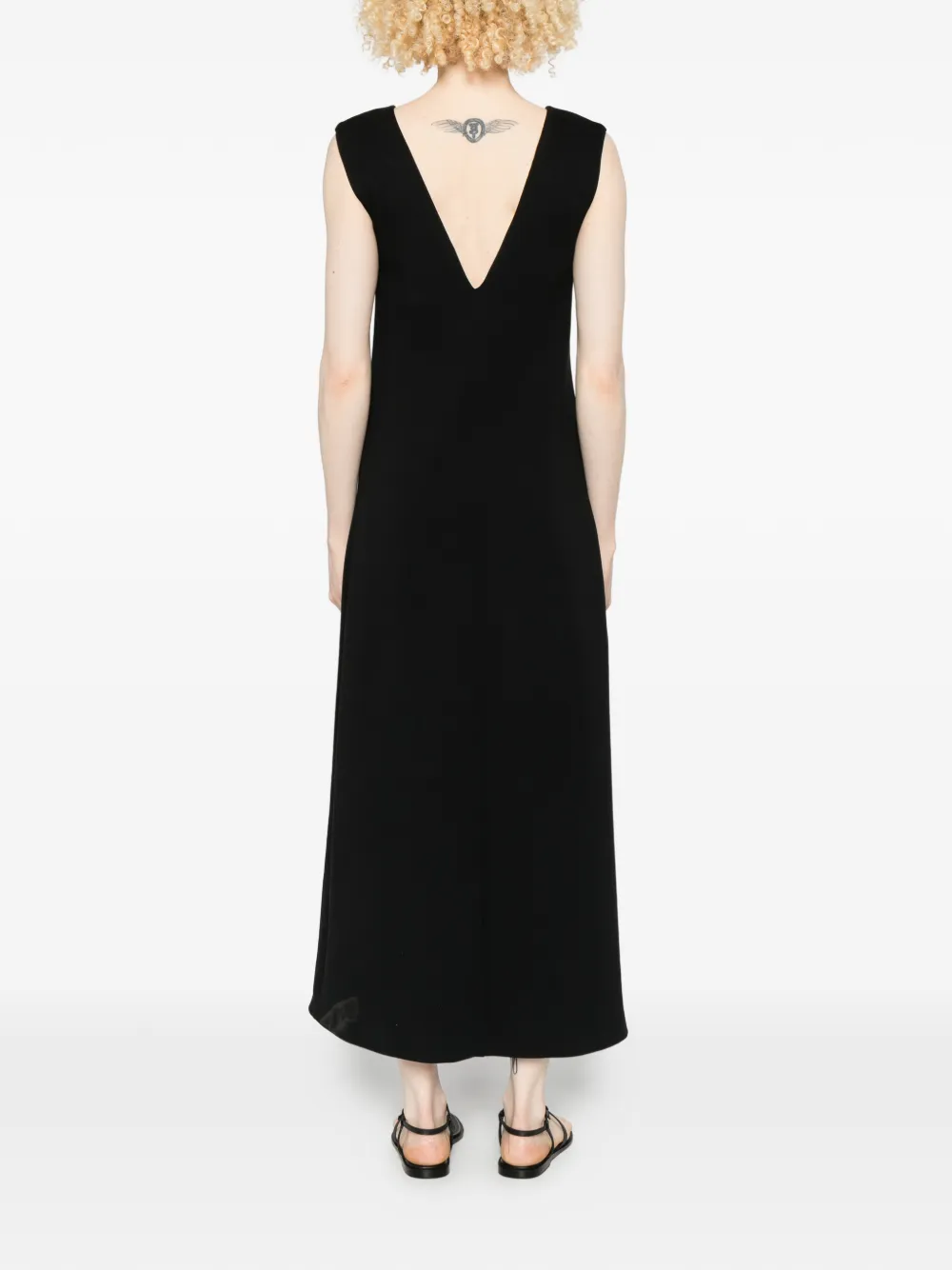 'S Max Mara Pepli maxi-jurk Zwart