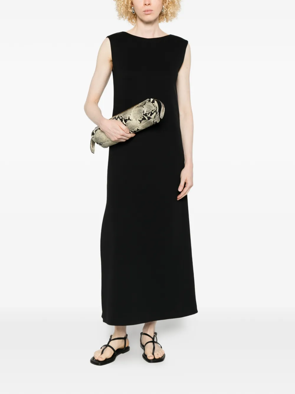 'S Max Mara Pepli maxi-jurk Zwart