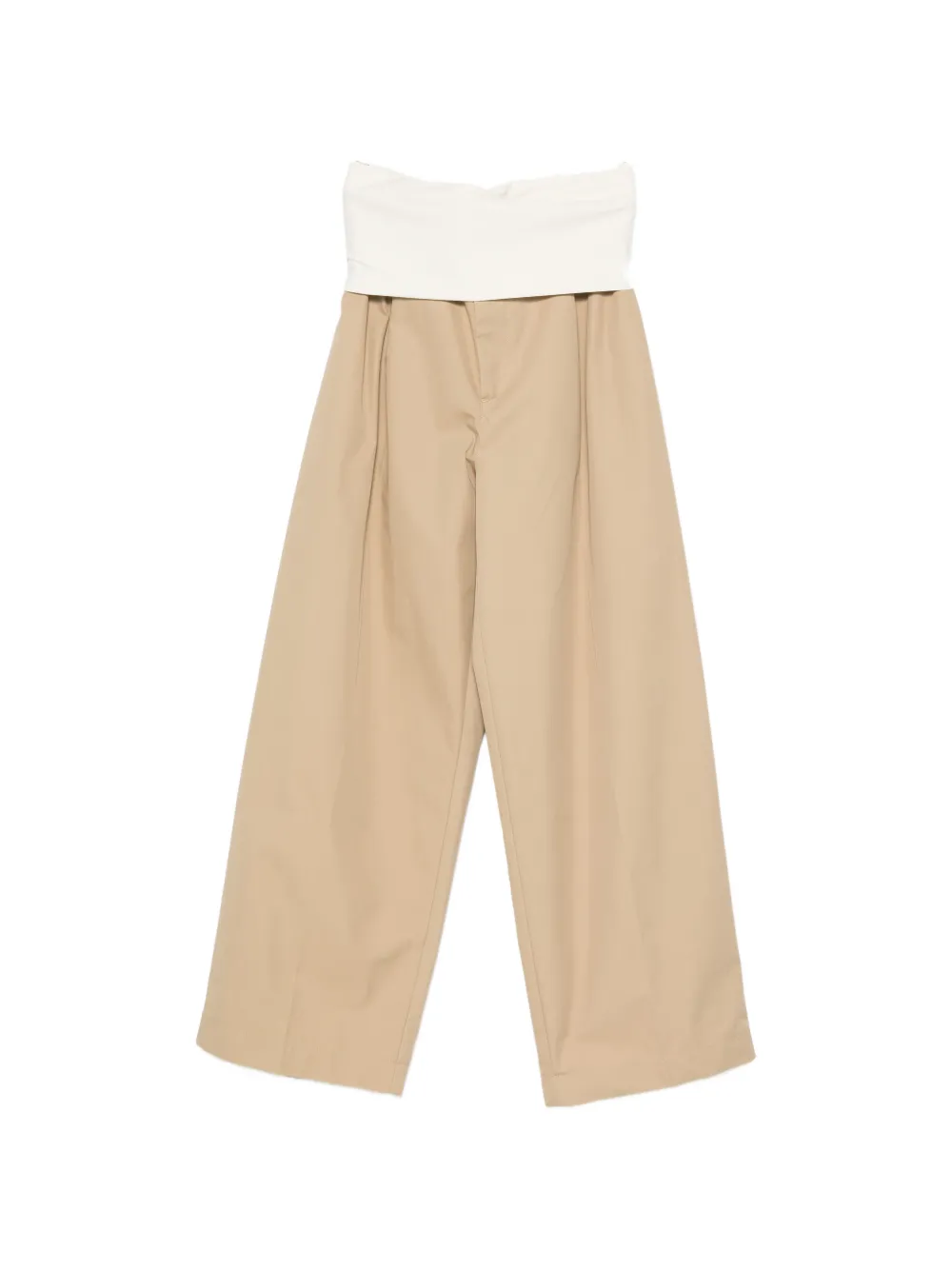 DARKPARK Wendy fold-over pleated trousers - Toni neutri