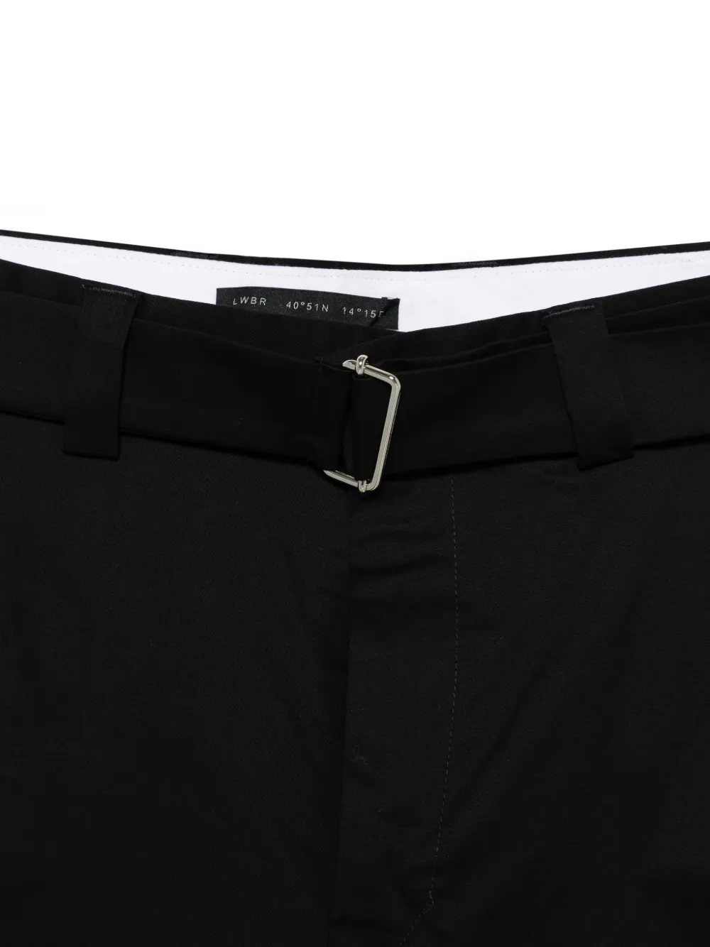 Low Brand Virgil bermuda shorts met ceintuur Zwart
