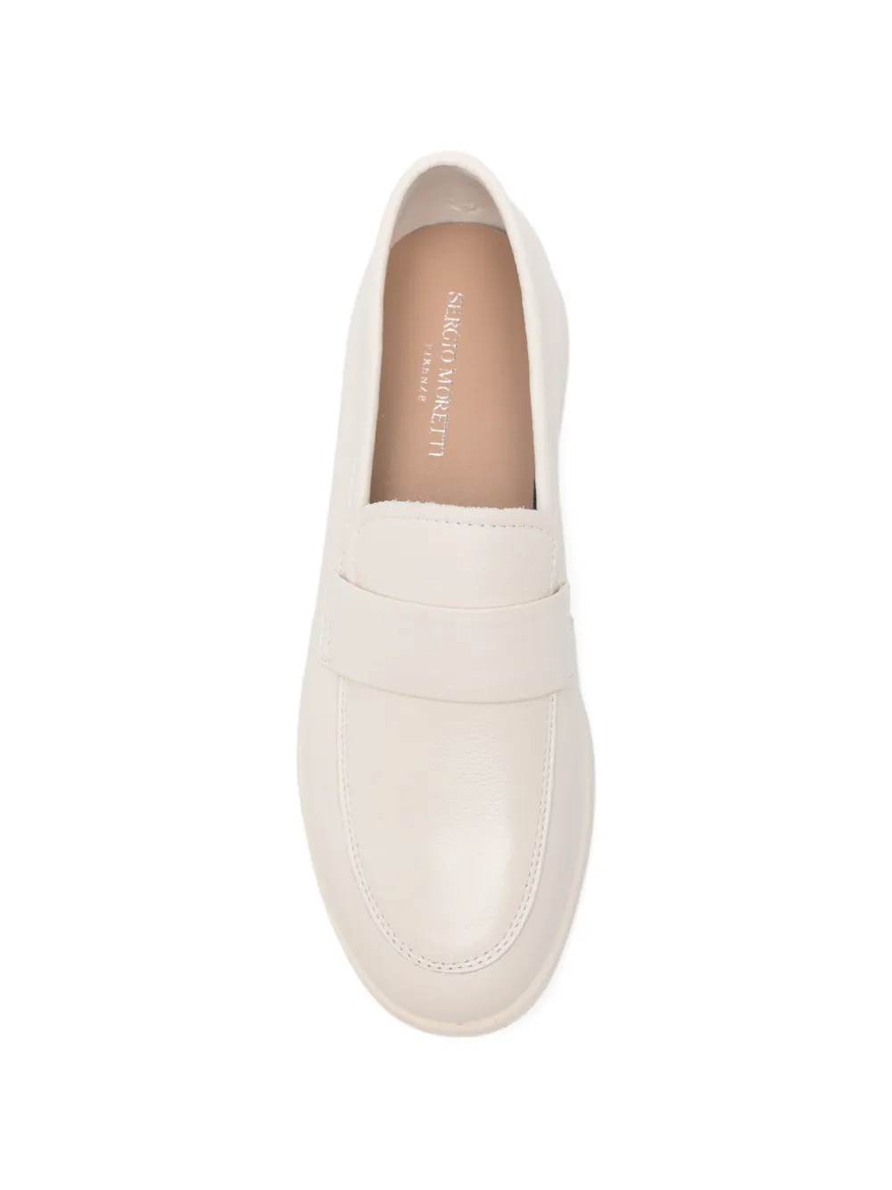 SERGIO MORETTI FIRENZE Leren loafers Beige