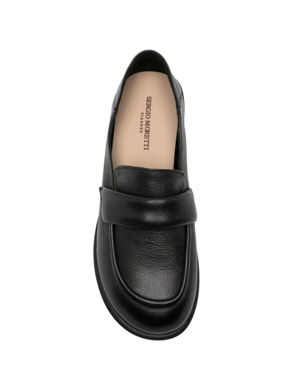SERGIO MORETTI FIRENZE Leren loafers Zwart