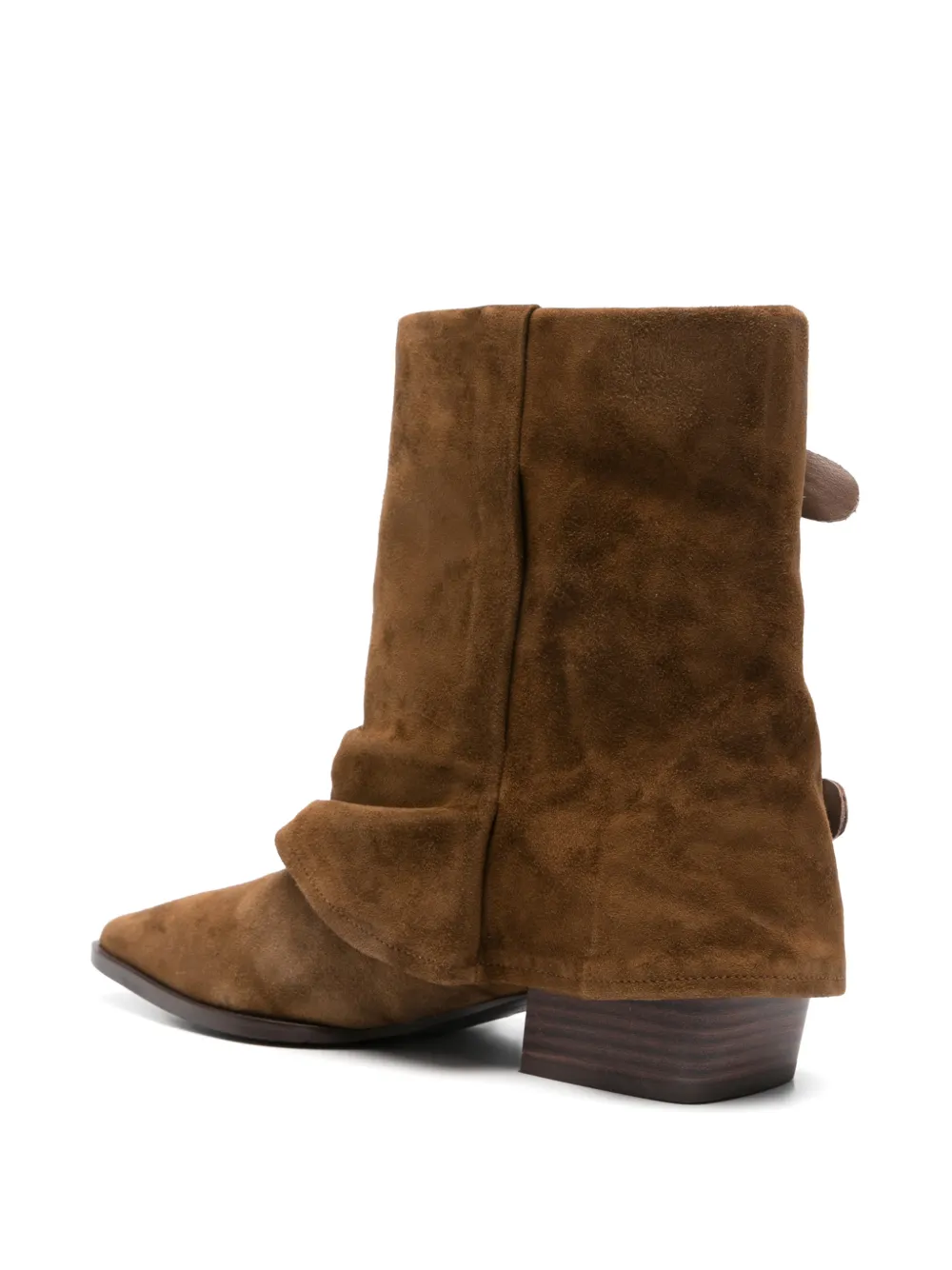 SERGIO MORETTI FIRENZE buckle-strap slouchy ankle boots Bruin