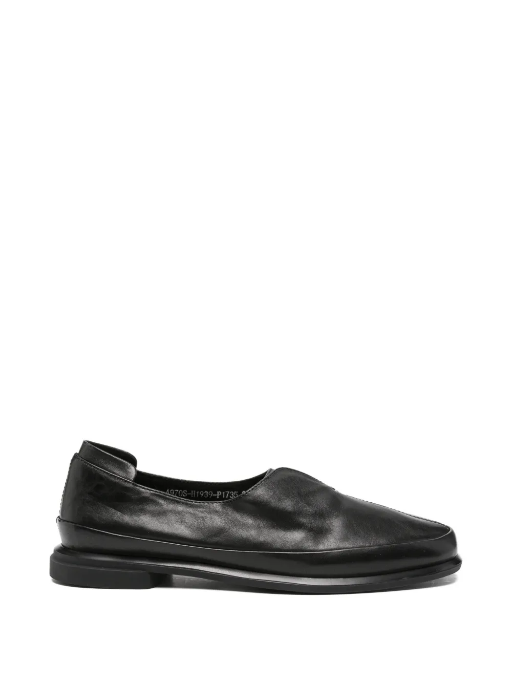 SERGIO MORETTI FIRENZE center-seam leather loafers - Nero