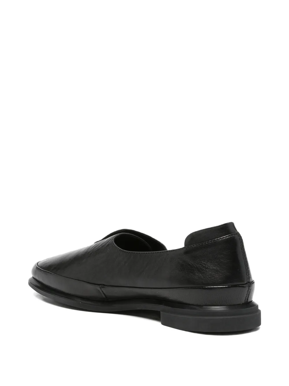 SERGIO MORETTI FIRENZE Leren loafers met naad Zwart