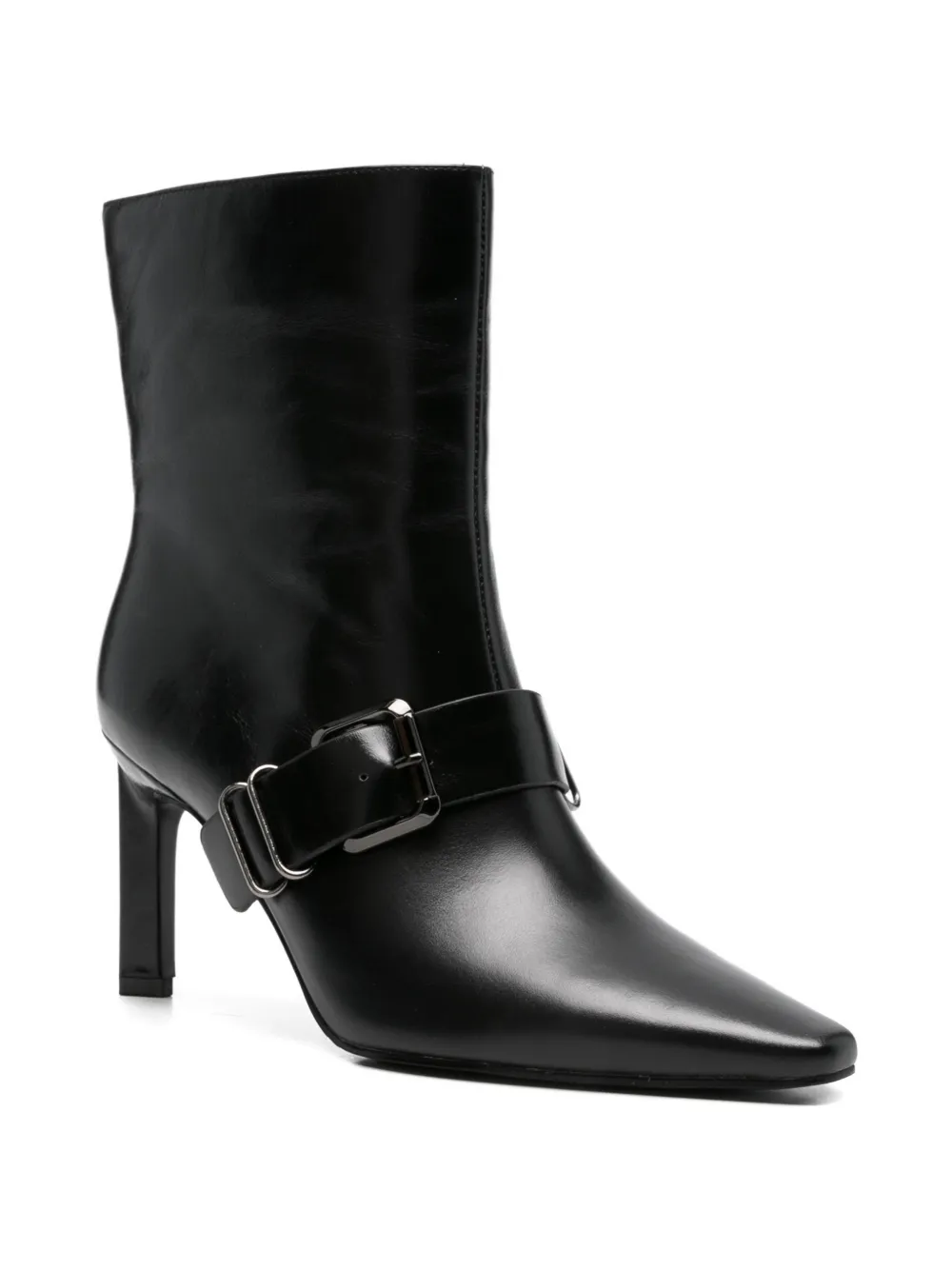SERGIO MORETTI FIRENZE buckle-strap ankle boots Zwart