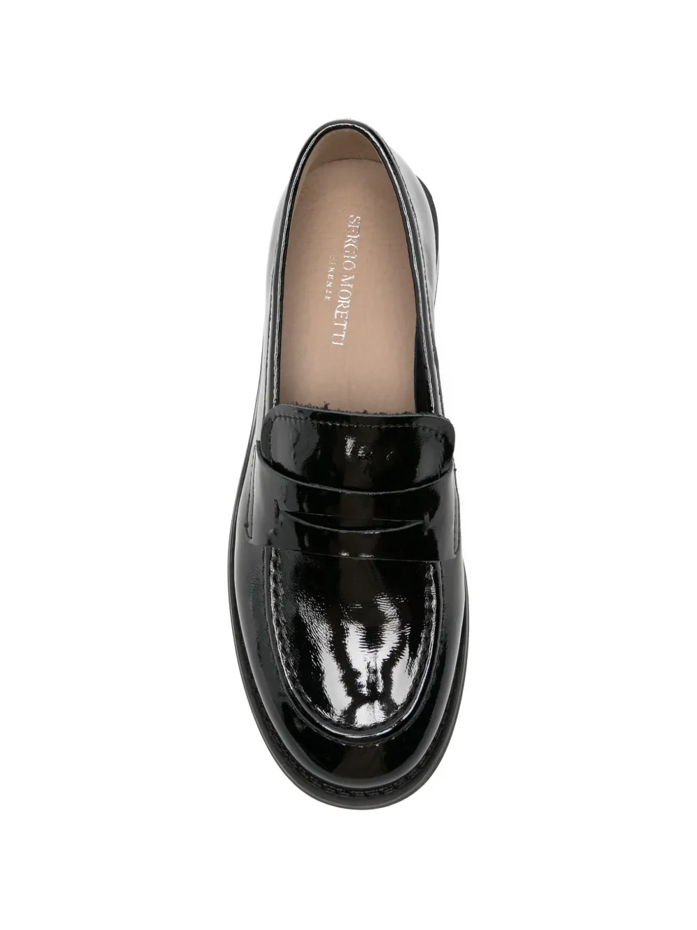 SERGIO MORETTI FIRENZE Leren loafers Zwart