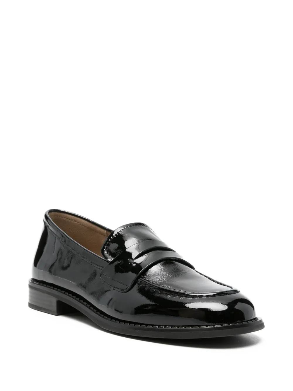 SERGIO MORETTI FIRENZE Leren loafers Zwart