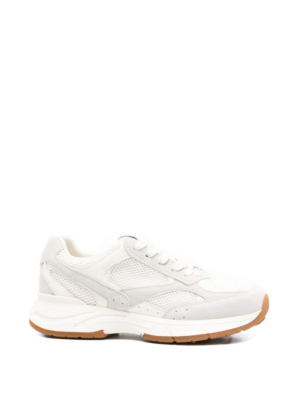 SERGIO MORETTI FIRENZE mesh-panel sneakers - Nude