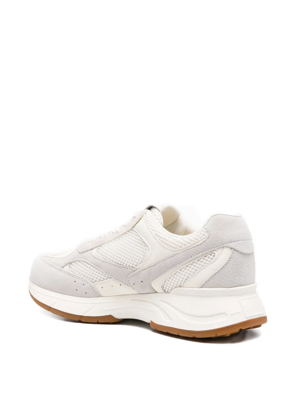 SERGIO MORETTI FIRENZE Sneakers met mesh vlak Beige