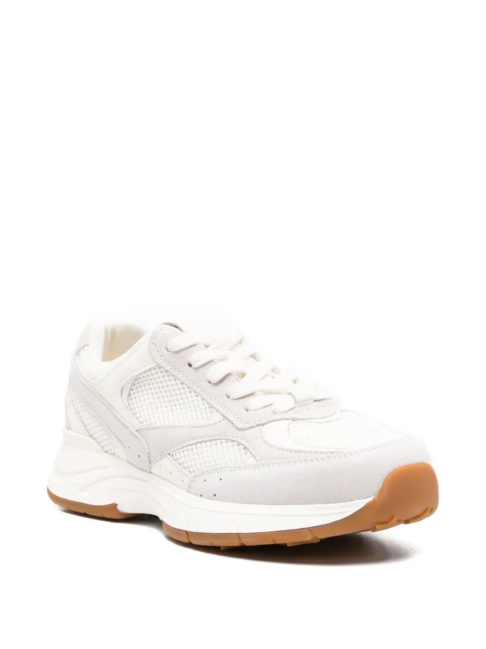 SERGIO MORETTI FIRENZE Sneakers met mesh vlak Beige