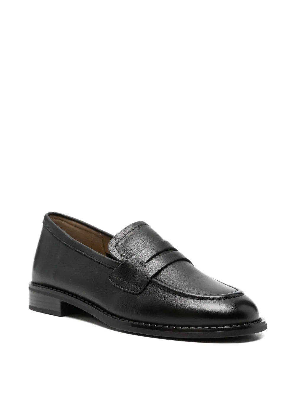 SERGIO MORETTI FIRENZE Leren loafers Zwart