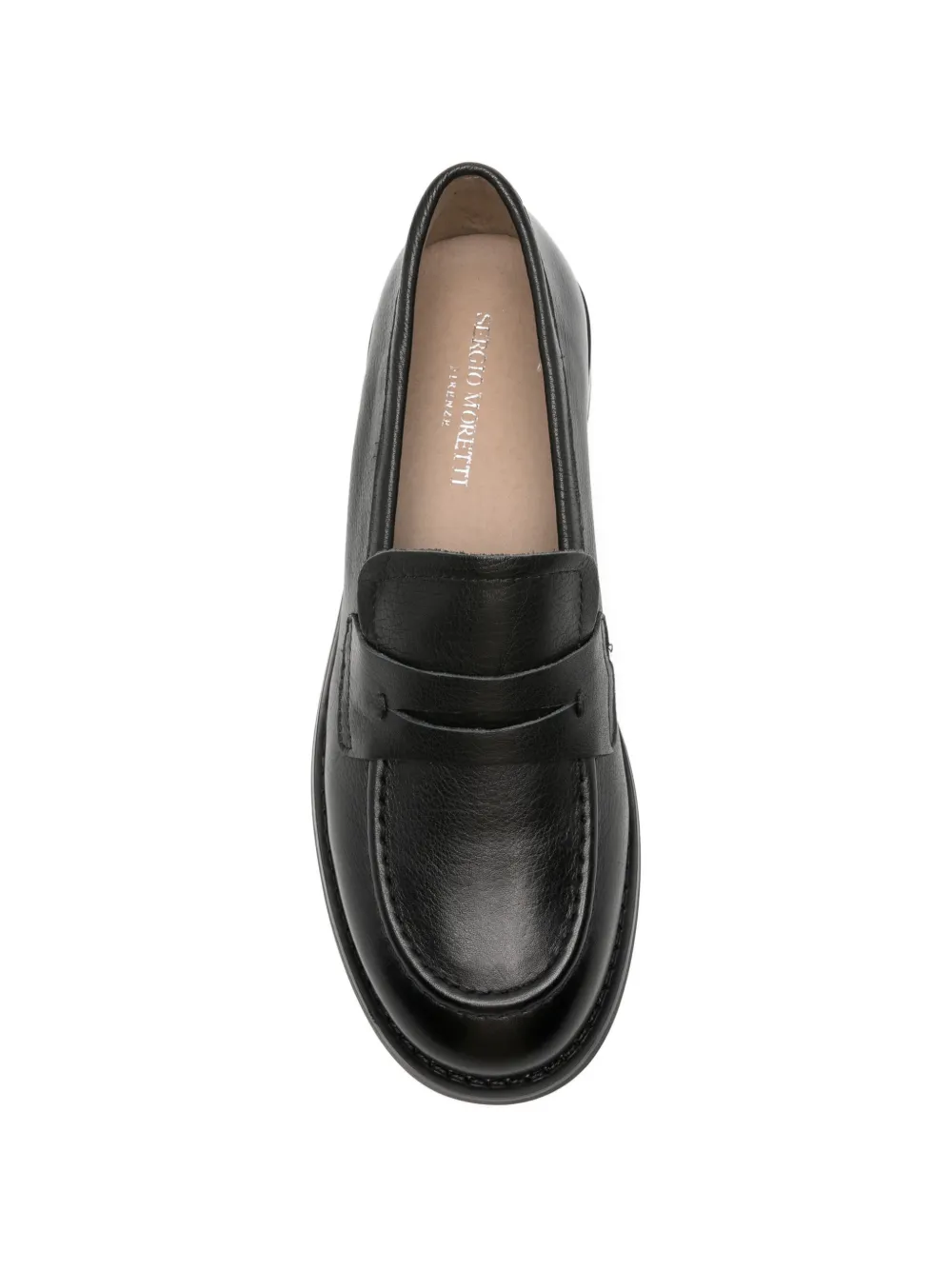 SERGIO MORETTI FIRENZE Leren loafers Zwart