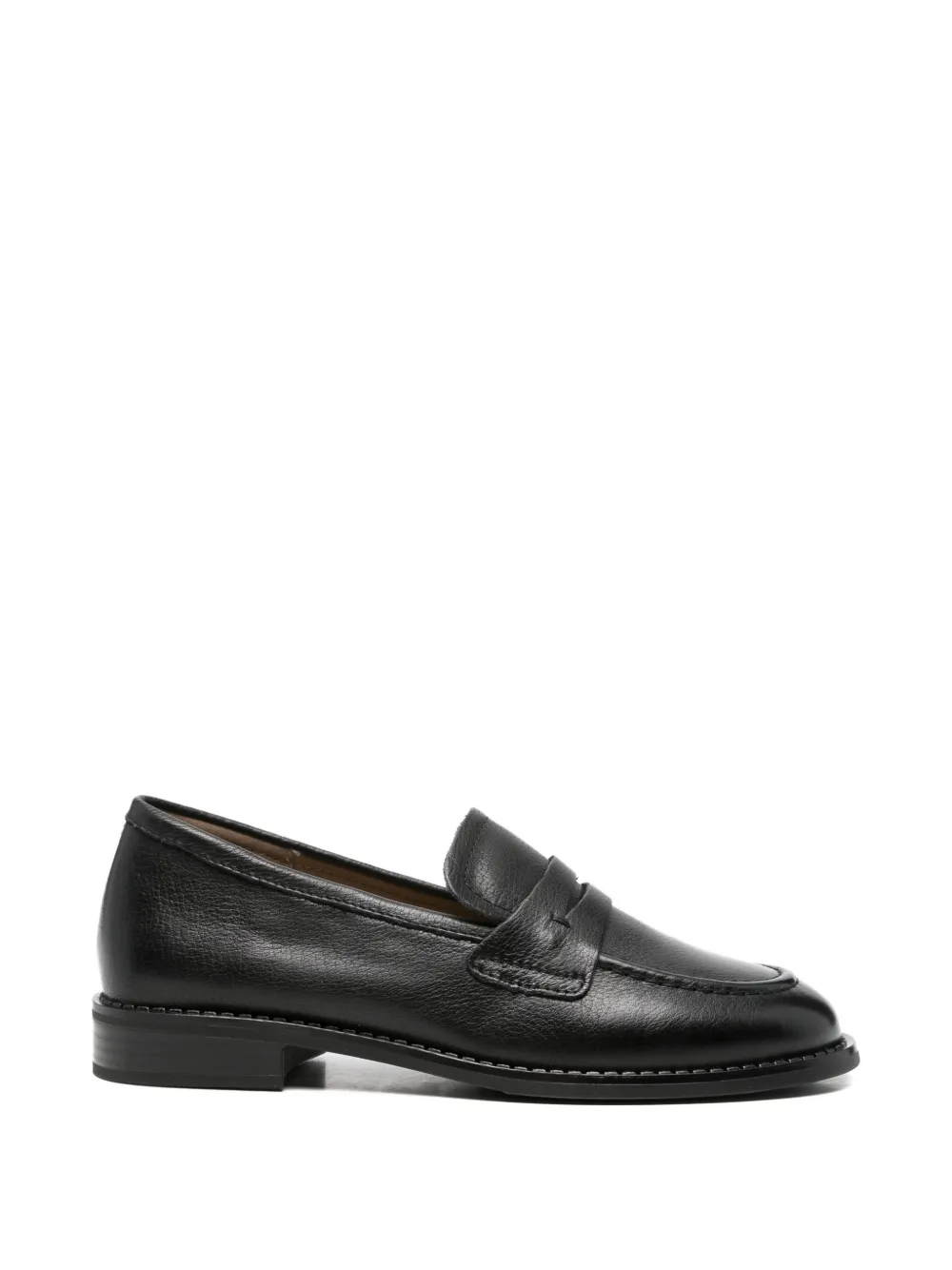SERGIO MORETTI FIRENZE penny leather loafers - Nero
