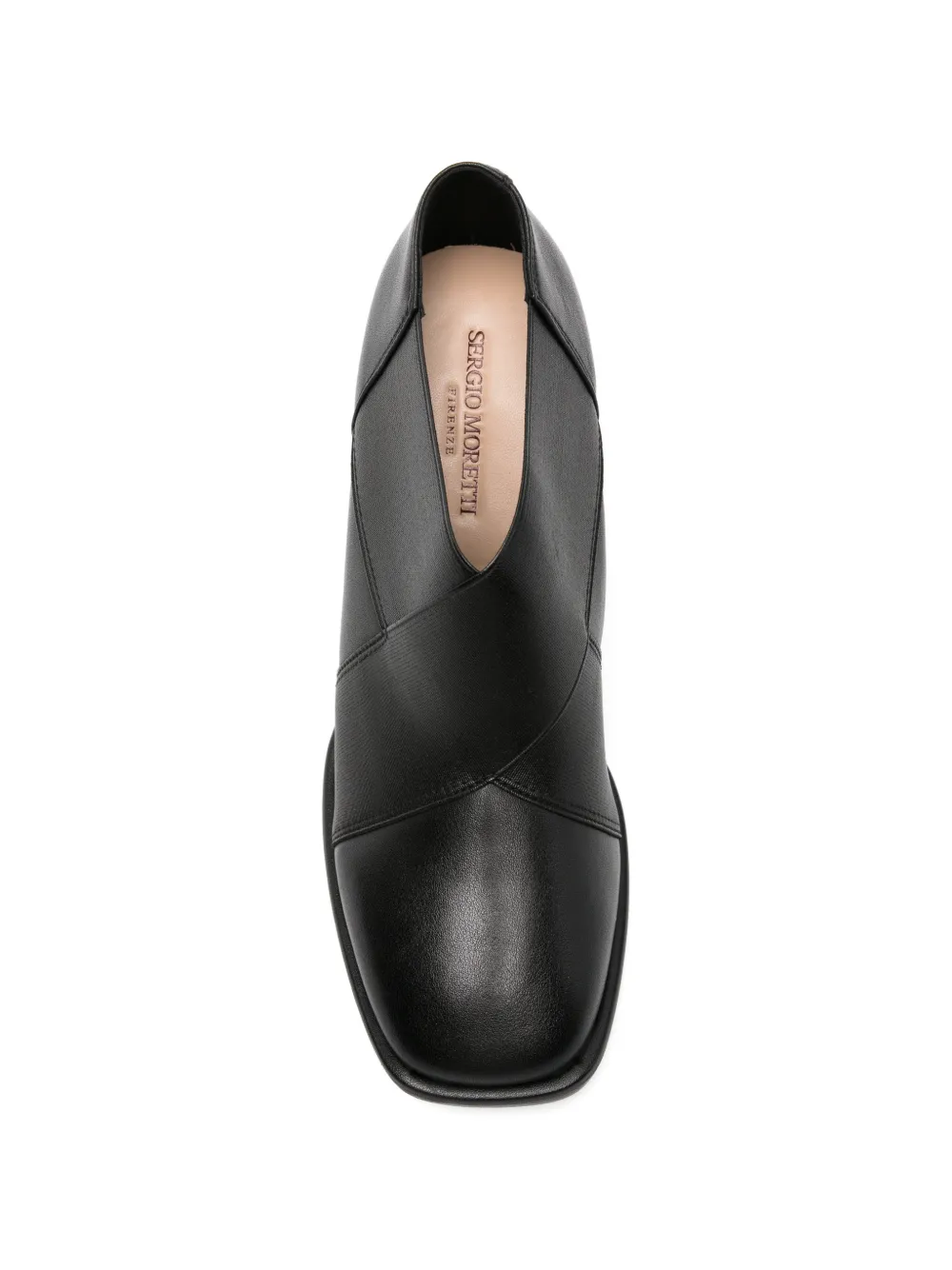 SERGIO MORETTI FIRENZE Pumps met blokhak en vlakken Zwart